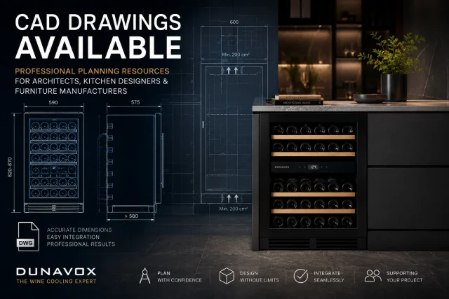 CAD Drawings Now Available Across an Expanding Range of Dunavox Wine Coolers